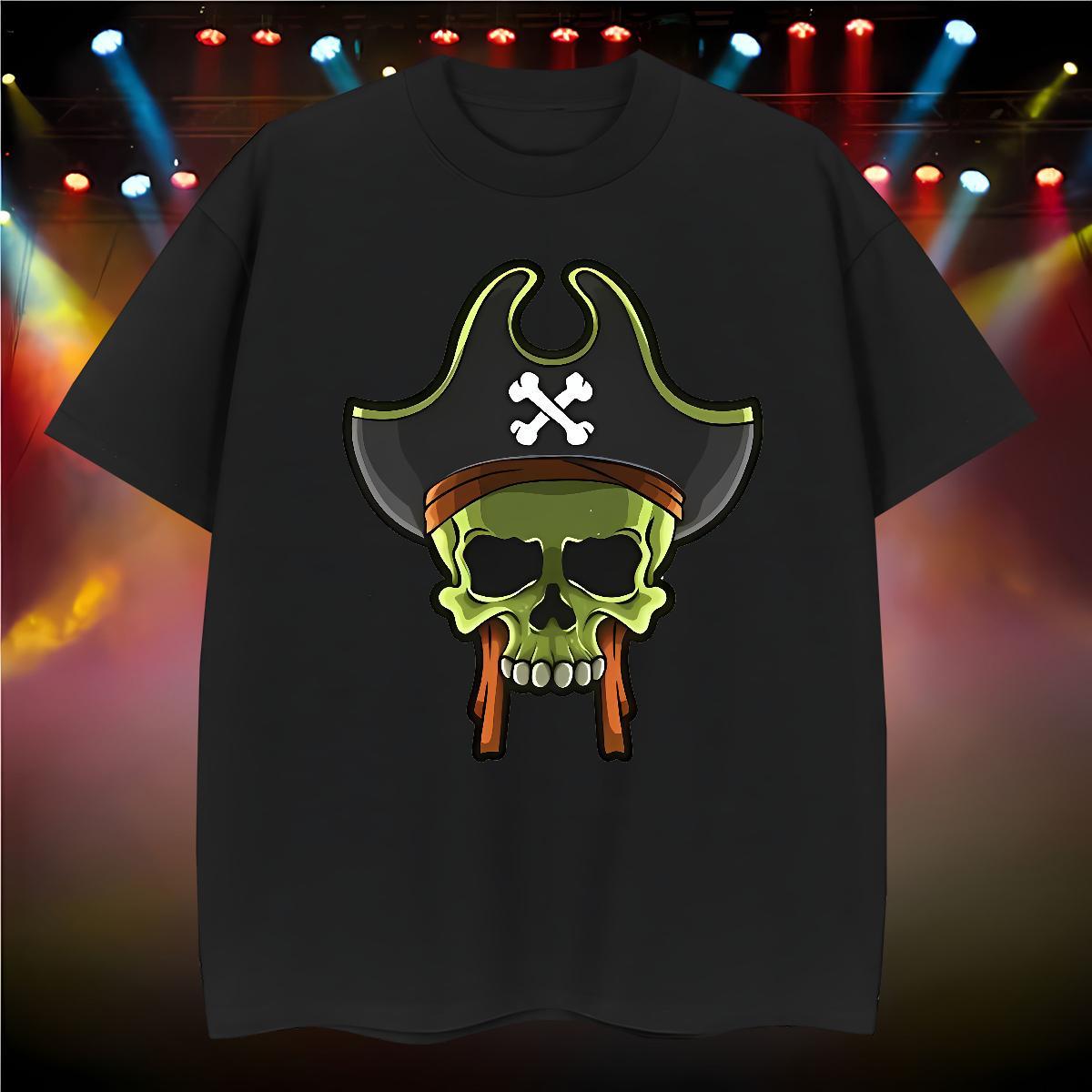 Unisex T Shirts Men 230g Pure Cotton skull Anime Printing Street Custom Printing Breathable Crew Neck Men Clothes T-Shirt Designer Wear