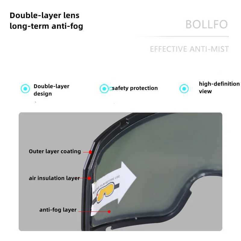 Ski goggles for men anti fog ski goggles for women winter outdoor snow sunglasses UV400 double-layer lens ski goggles CL241010