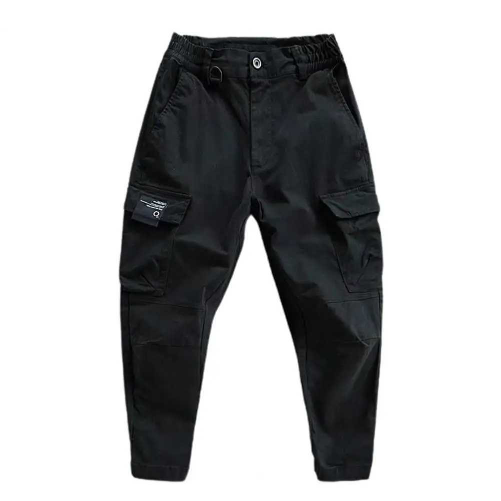 Men Cargo Pants Multi Pockets Sports Bunched Foot Pants Training Slacks Fitness Pants Mens Clothing Mens Pants W250225