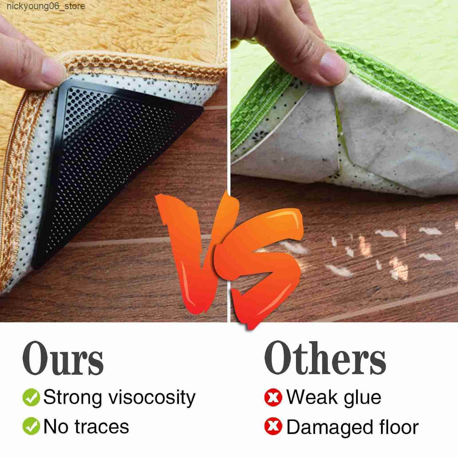 Non-Slip Bath Mats Anti Skid Rug Carpet Self-adhesive Mat Home Grip Floor Small Triangular Corner Sticker Pad Reusable Washable Car Perfume Pad L24091