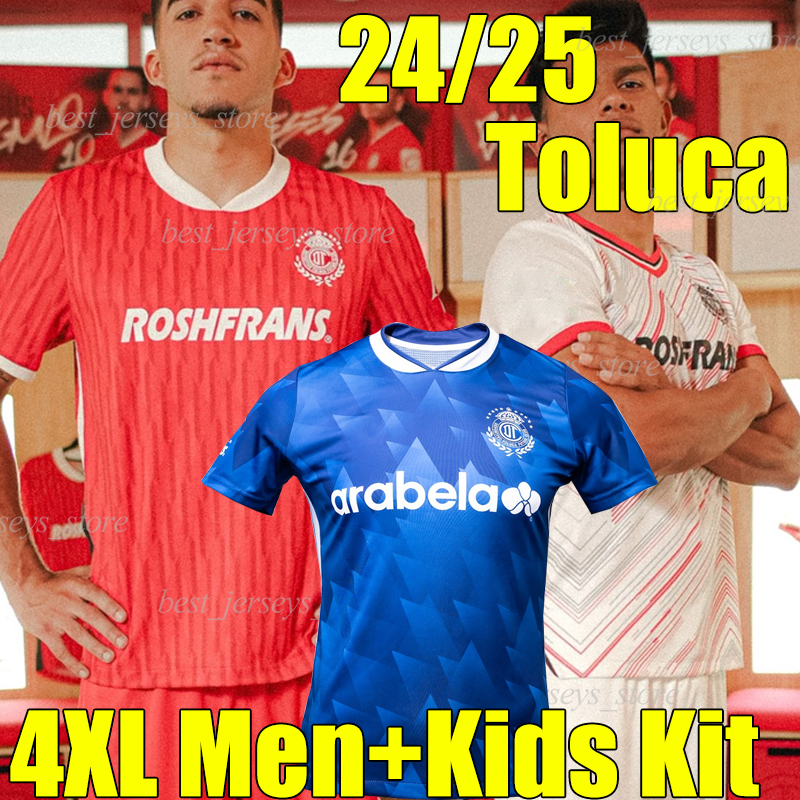 4XL 24/25 Toluca 3rd Soccer Jerseys Liga MX PAULINHO A.VEGA CARCIA J.GALLARDO MARCEL ANGULO HELINHO D.ANDERSON men kids kit socks sets retro football shirt 2004 05 home