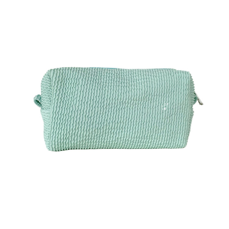 tote bag Chic Wrinkle Wave Design Makeup Tote for Summer