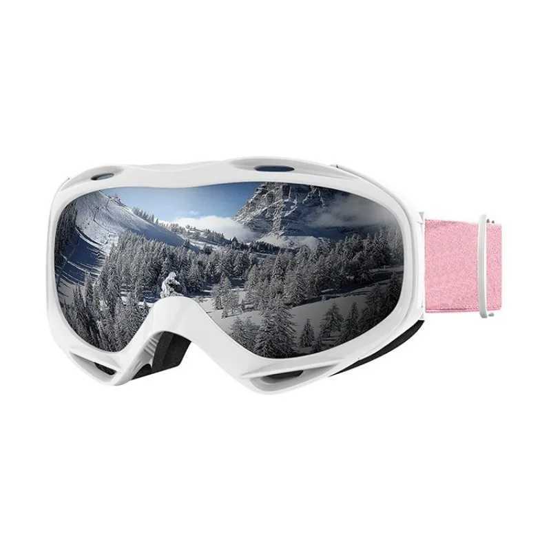 Adult mens and womens skiing goggles double-layer anti fog skiing goggles anti UV and anti sand large ball goggles CL241010
