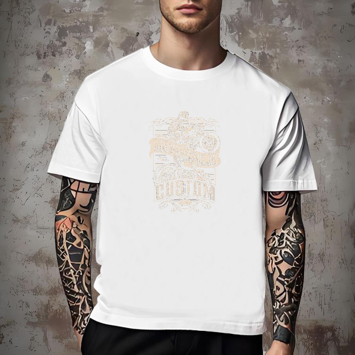 TOP Quality T-Shirts 230g Cotton skull Beach Custom Printed Breathable Crew Neck Tshirts Classic Tee Shirt