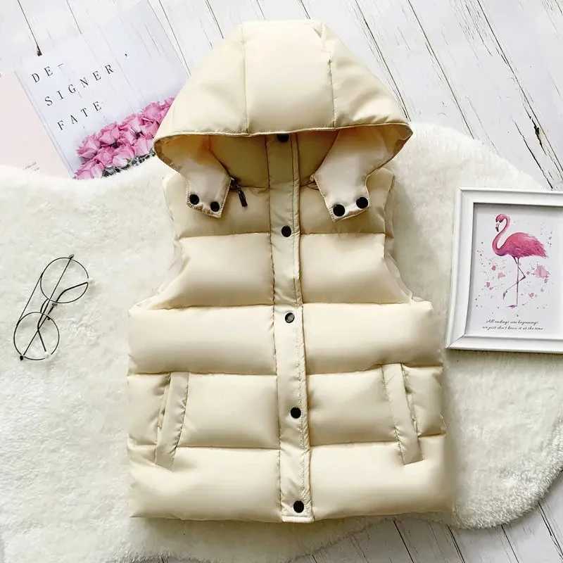 Down Coat 1-12Y warm sleeved childrens jacket thick hooded vest boys and girls waist jacket insulated vest H241010