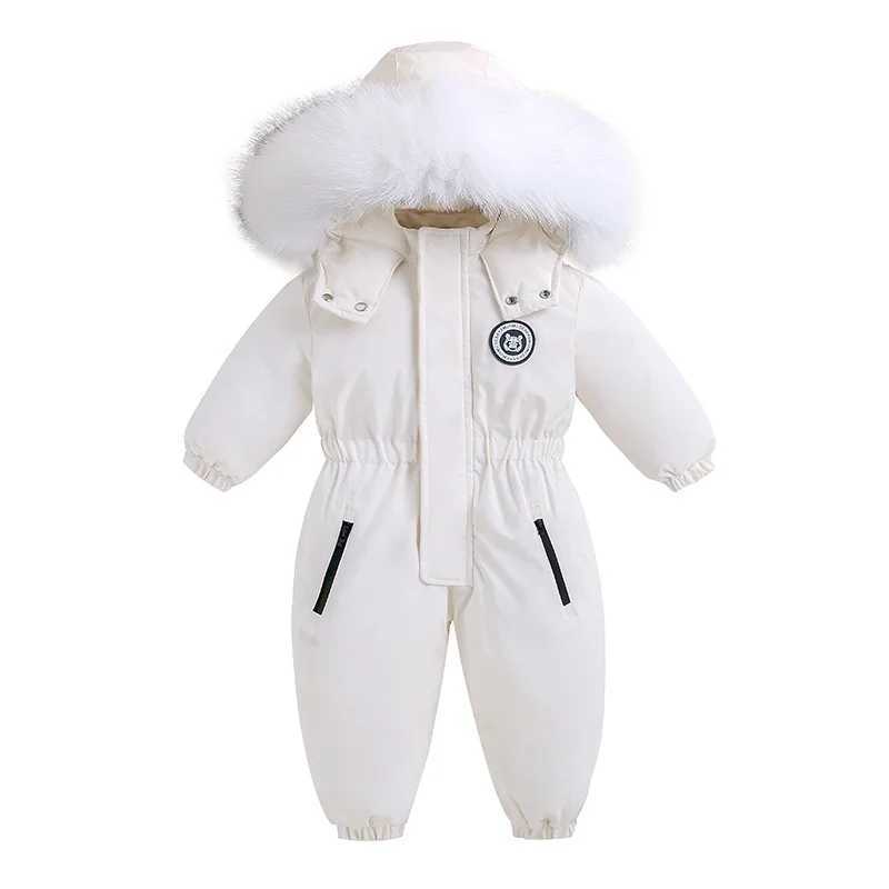 Down Coat -30 Winter Skiwear with Velvet Baby Hoodie Boys Coat Warm Preschool Girls Clothing Childrens Clothing Baby Coat H241010
