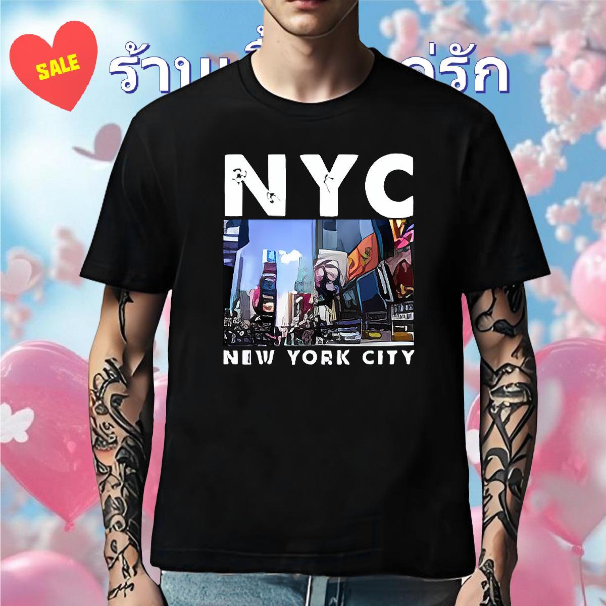 Soft T Shirts Men 230g Cotton New York Outdoor Plus Size Custom Crew Neck Breathable Men Clothes T-Shirt Fashion New Tees