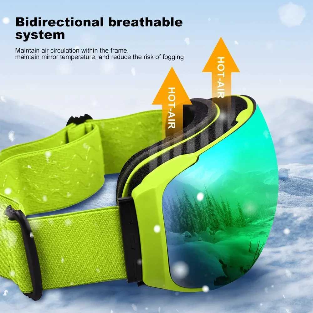X-TIGER Ski Goggles Magnetic UV400 Winter Ski Goggles Womens Outdoor Sports Ski Board Snow Bike Sunglasses CL241010