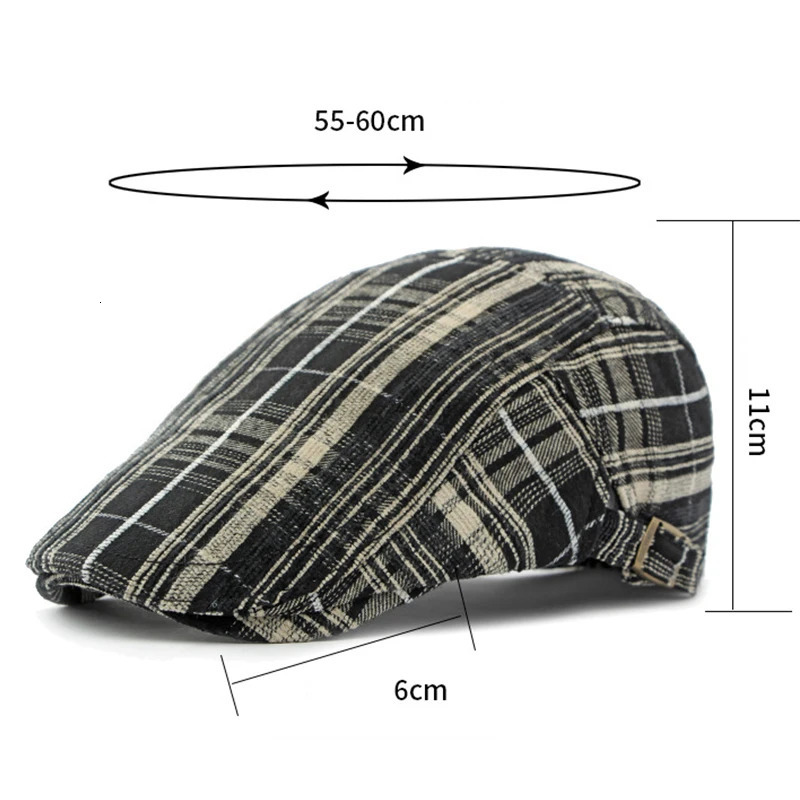 Green plain weave n beret mens retro hat adjustable artist autumn winter 241009