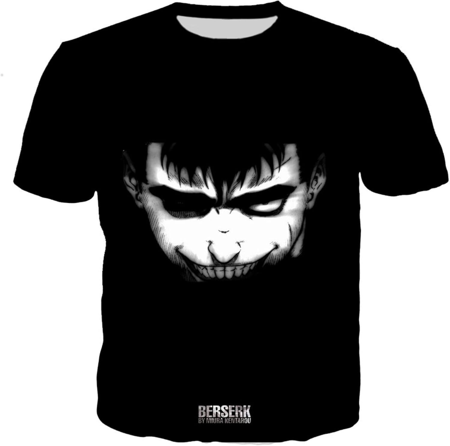 Mens T shirt Men's T-Shirt 3D Printed Anime Unisex T-Shirt, Berserk Adult Summer Street Fashion Comfortable graphic tee Casual tops summer nice