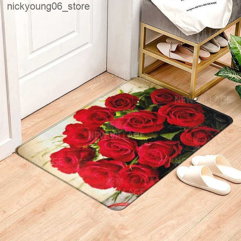 Non-Slip Bath Mats House entrance carpet Home doormat Animal oil painting style Room Foot mat bathroom non-slip mat Kitchen water absorption mat L2409