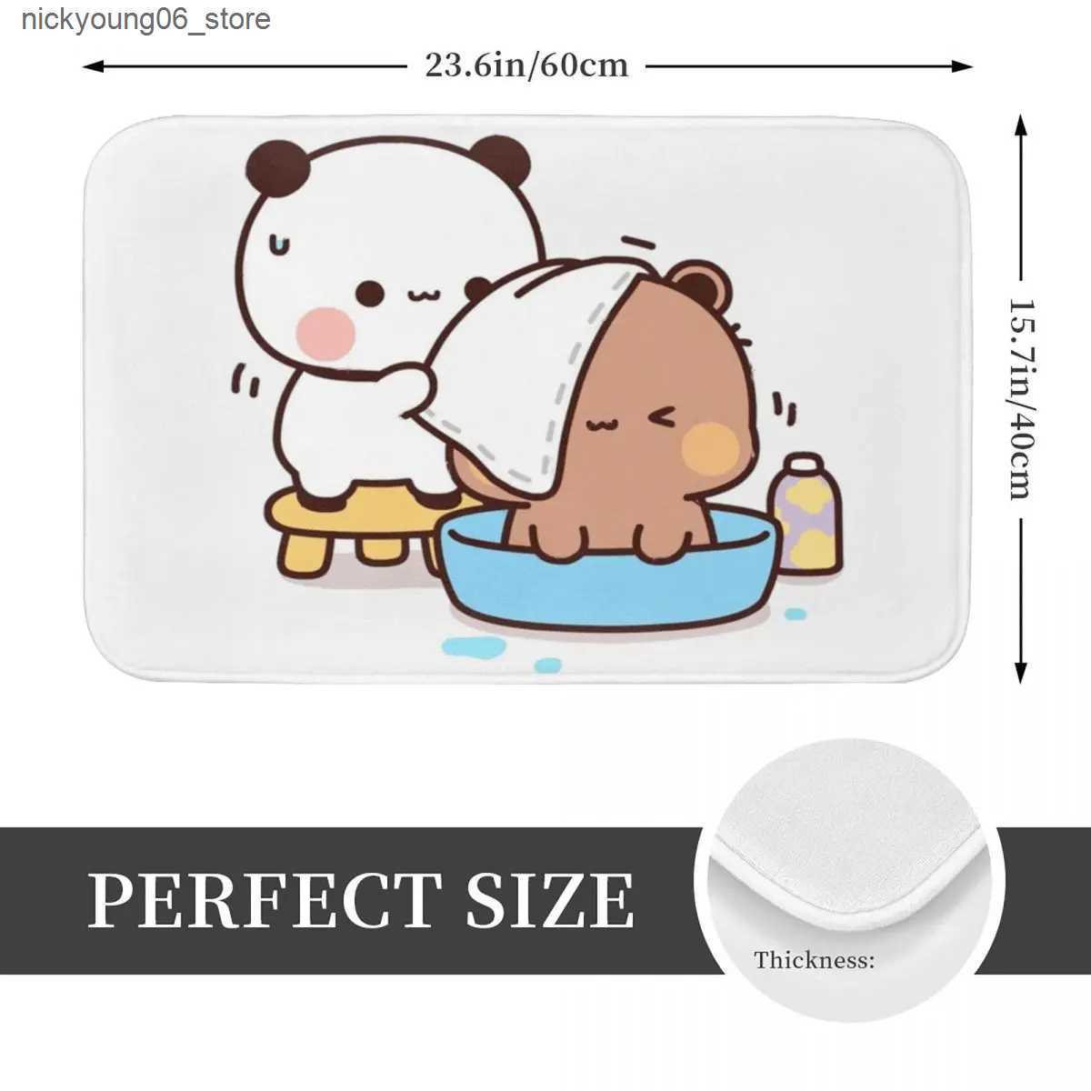 Non-Slip Bath Mats Bubu And Dudu Bath Foot Mat for Shower Home Decor Bear Bath Mat Quick Drying Fashion Bathroom Rug Absorbent Non Slip Toilet Pad L24