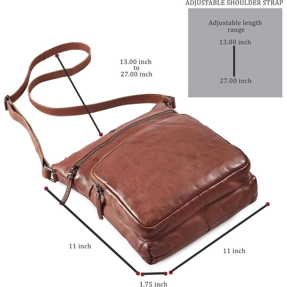 Crossbody Bags for Women Real Leather Purse Handmade Vintage Crossover Shoulder Pocketbook
