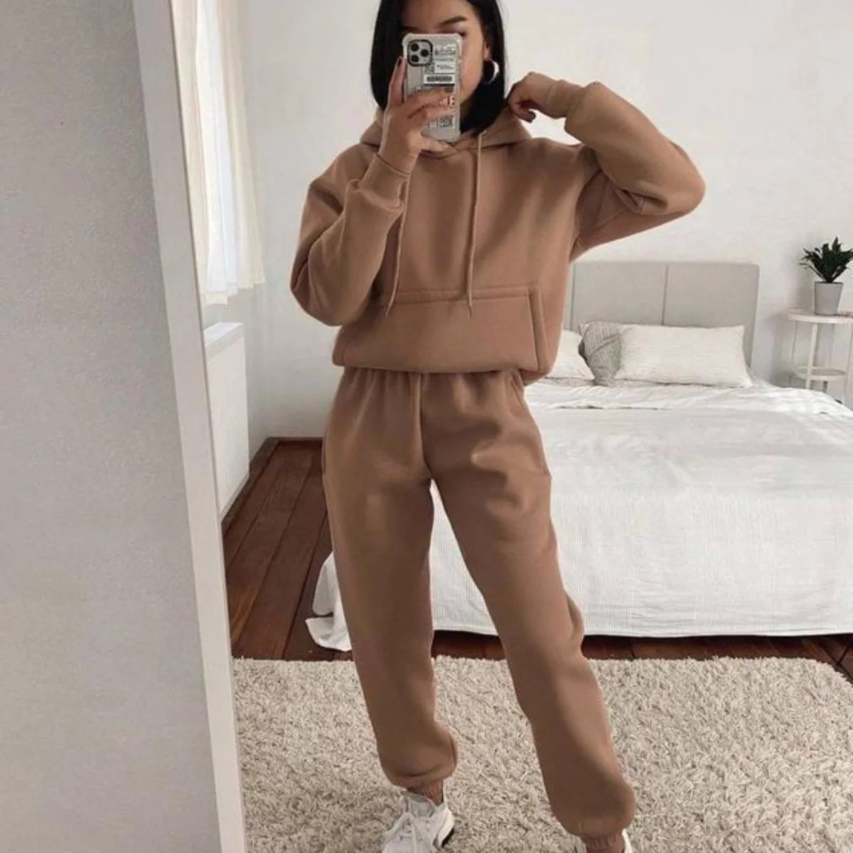 Casual sportswear womens jogging set elegant hoodie sports top running bodysuit selling 241008
