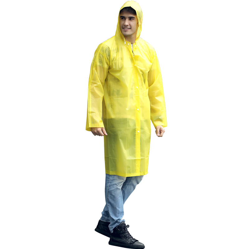 Adult foldable raincoat is lightweight and easy to travel without any burden