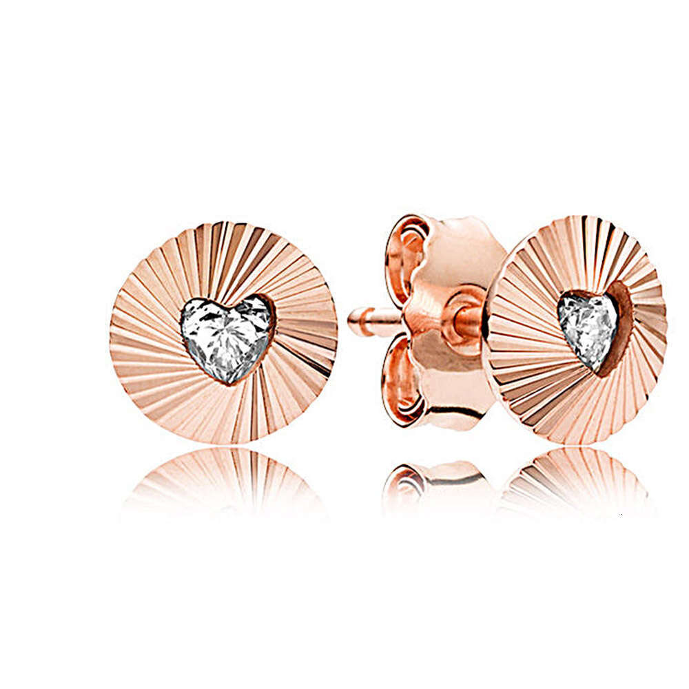 925 Sterling Silver Stud Earring Clear Sparking Crown Heart Teardrop Halo Earrings For Women Making Wedding Party Jewelry Gift designer earring