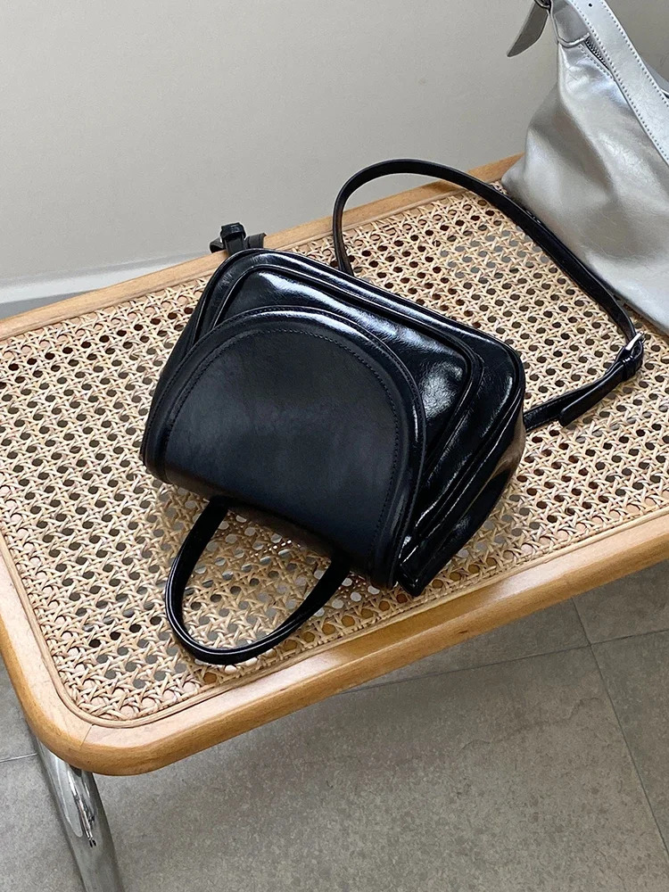 Retro Solid Color Womens Backpack PU Leather Shoulder Strap Bag College Girls Small Handbag Wallet 241008