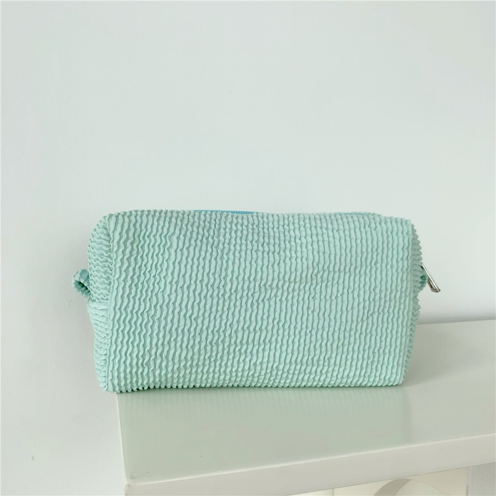 tote bag Chic Wrinkle Wave Design Makeup Tote for Summer