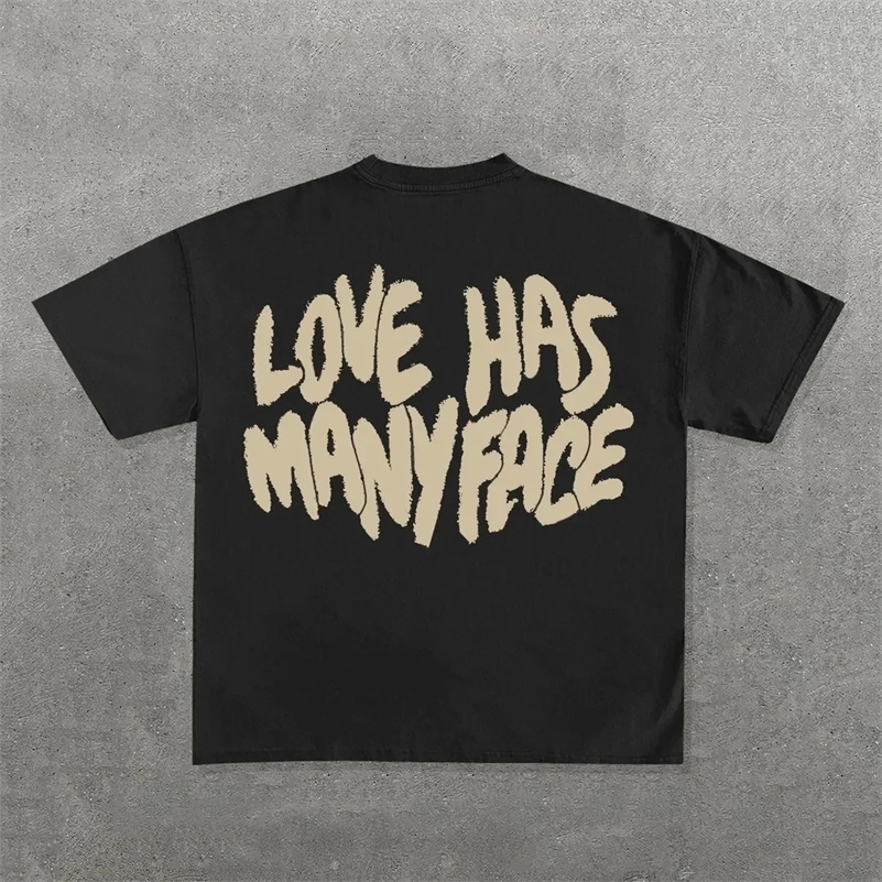 Streetwear Y2k T Shirt Mens Harajuku Hip Hop Graphic Print Oversized Cotton Round Neck TShirt Gothic Short Sleeve Tops Ins yy241009
