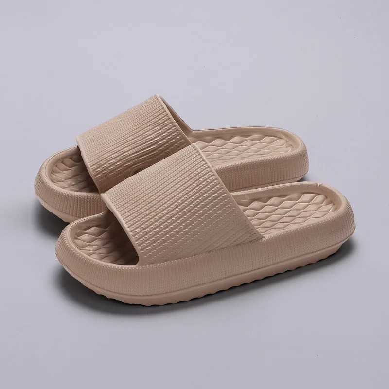 Lucyever 2024 Summer N-slip Soft Cloud Slippers Women Comfy Eva Thick Platform Slides Woman Couple Bathroom Home Flip Flops 45XJ250207