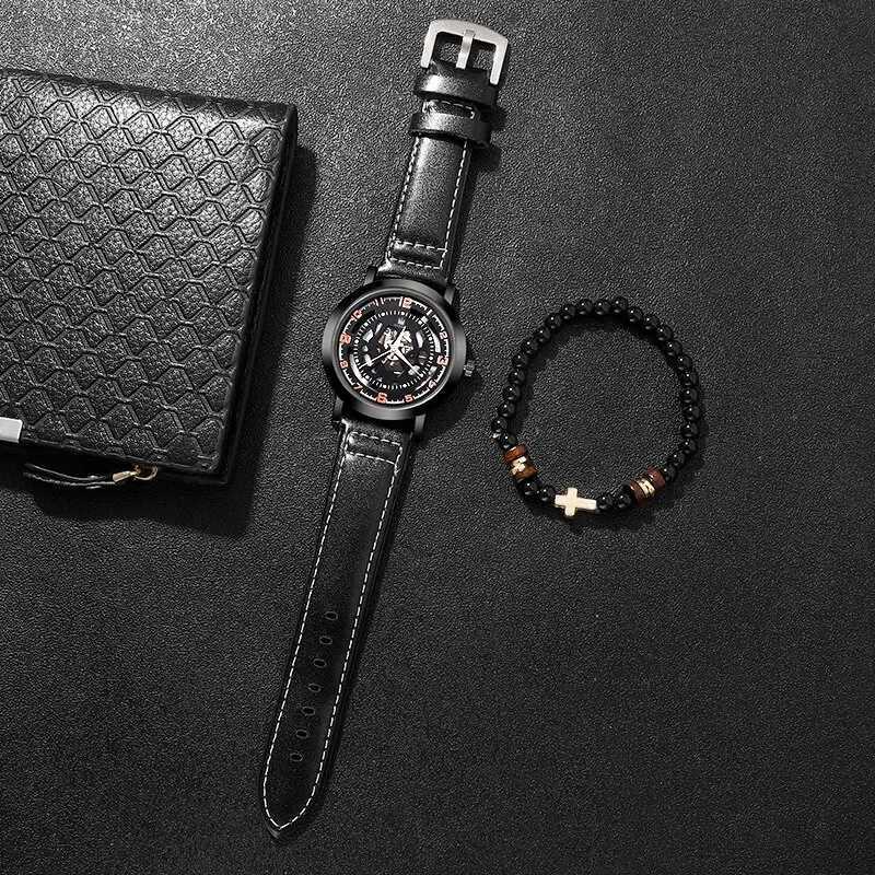 Luxury Watches Men Black Sports Big Dial Watch Mens Business Quartz Wrist Watch Casual Watches for Men ClockX241010