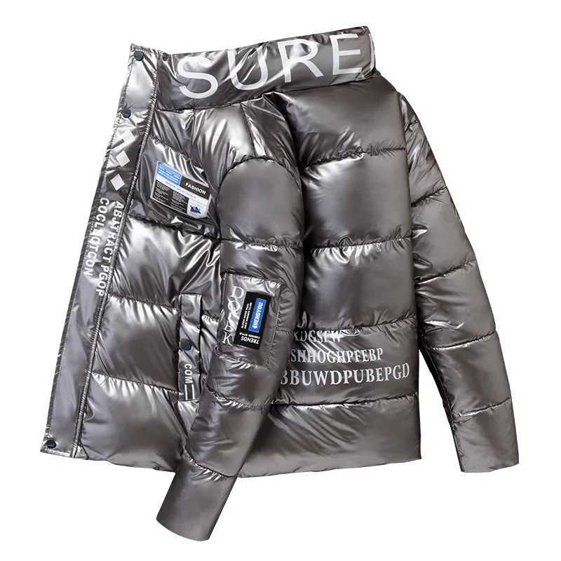 Men's Down Parkas Mens winter jacket ParkaVehicle hooded jacket trend warm Harajuku jacket mens casual zipper jacket windproof waterproof jacket 