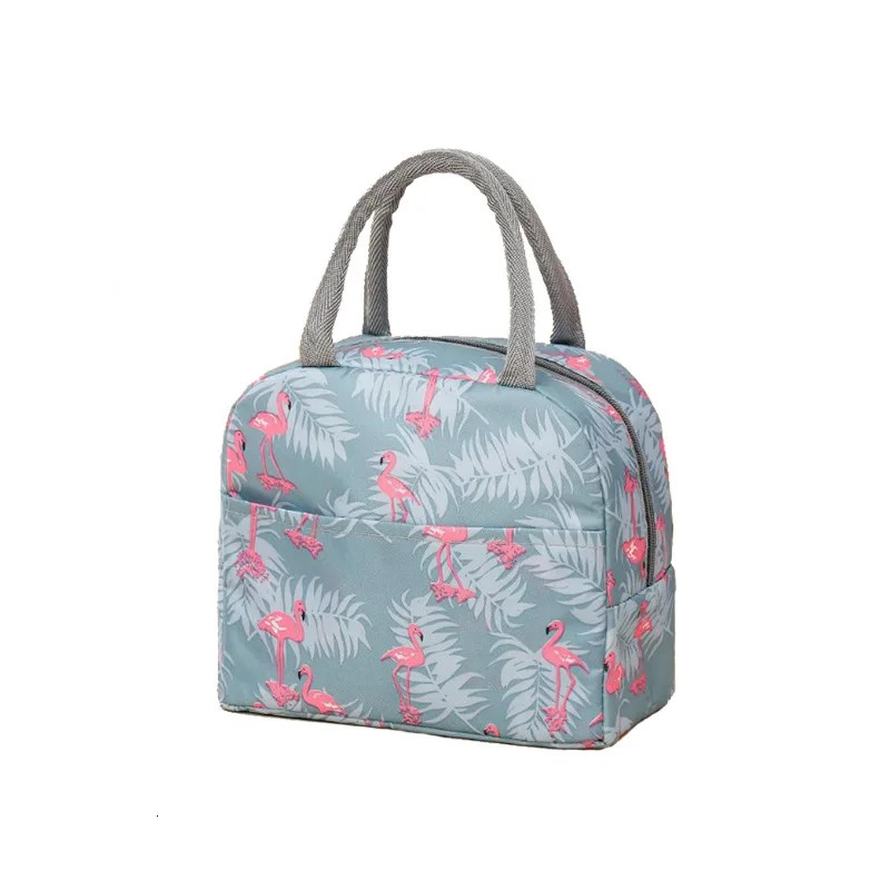 Bird Insulated Canvas Lunch Bag Thermal Food Picnic Bags for Women Kids Office Functional Pattern Cooler Box Case 240925