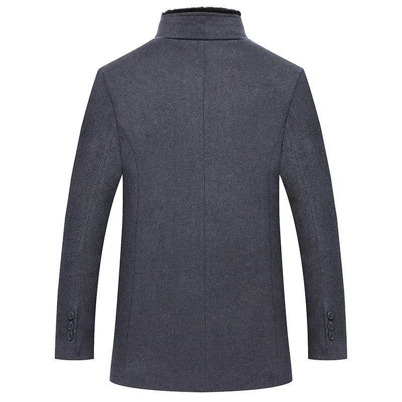 New Men Winter Cashmere Trench Coats Woolen Blends Male Business Casual Overcoats High Quality Man Warm Winter Jackets Size 3XL LX241010