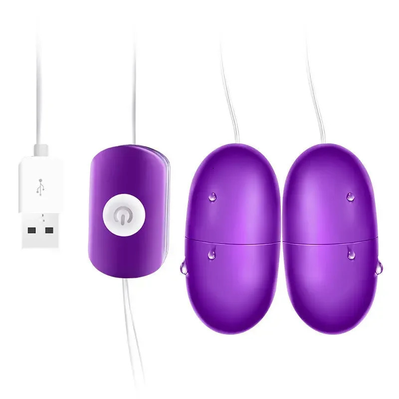 Double egg vibrator female silent strong vibration USB Clitoris stimulates adult sex toy 241009