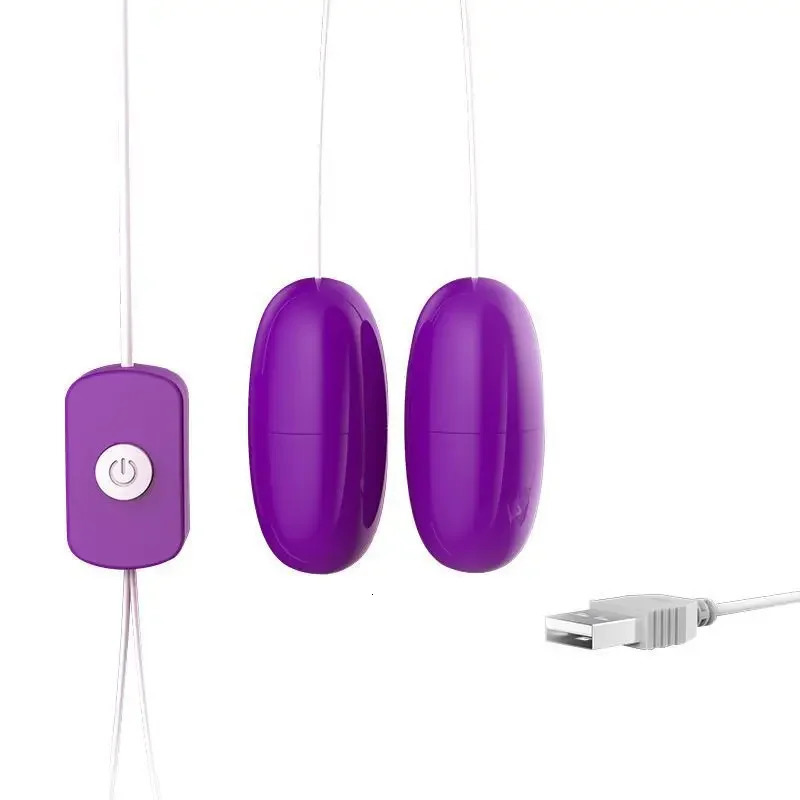 Double egg vibrator female silent strong vibration USB Clitoris stimulates adult sex toy 241009