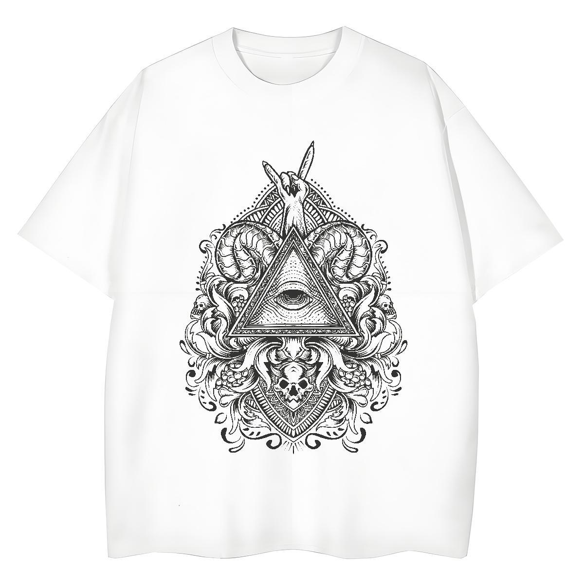 2024 Designer T-Shirts 100% Cotton 230g Comfortable Casual Daily Wear eye of the devil Couples T Shirts Nice Anime Oversized Top Shirts