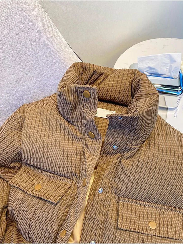 Winter Big Pocket Parka Vintage Jacket Cotton Padded Female Puffer Overszie Coat Warm Outwear Womens Clothing Trend 2023 240930