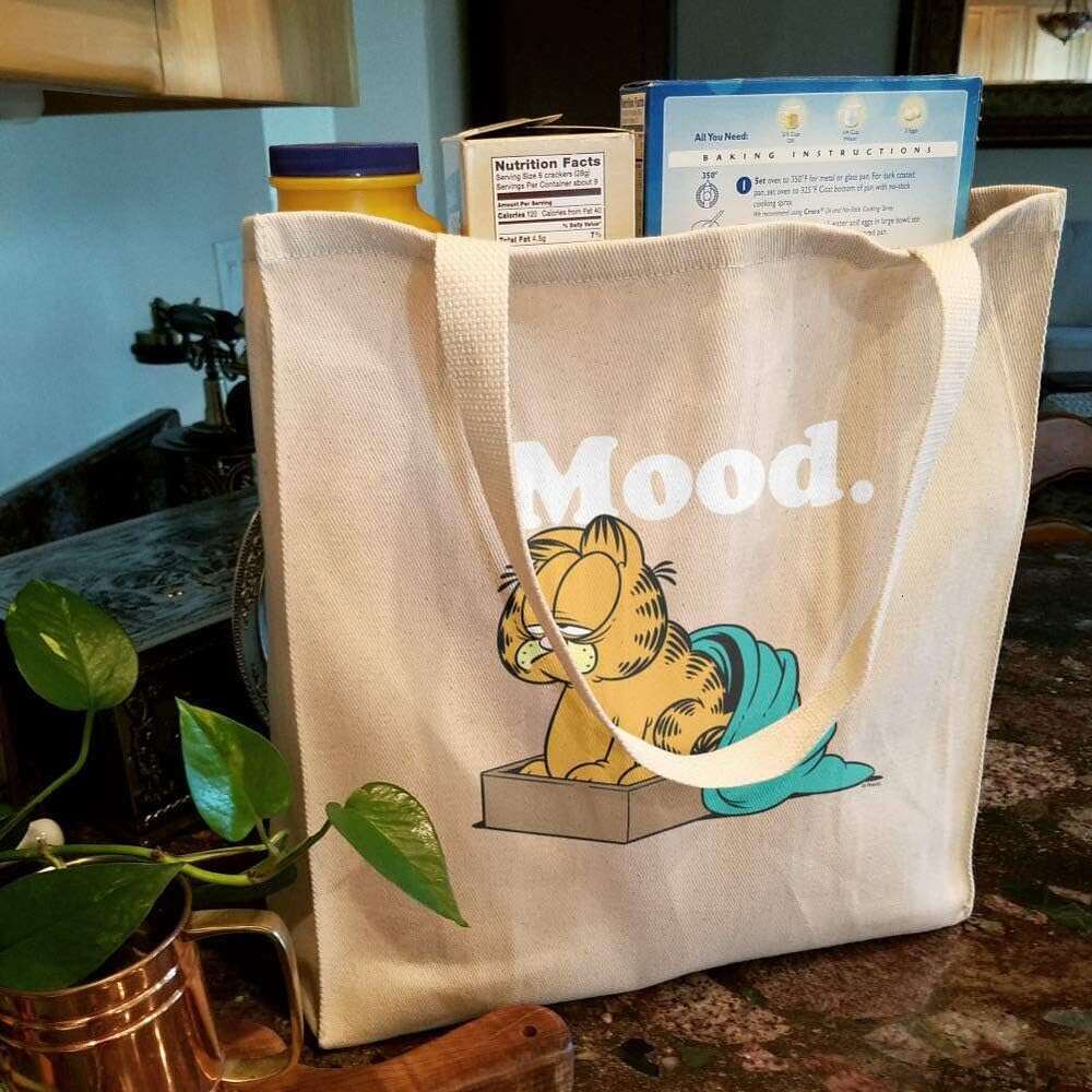 GRAPHICS & MORE Garfield Mood Grocery Travel Reusable Tote Bag