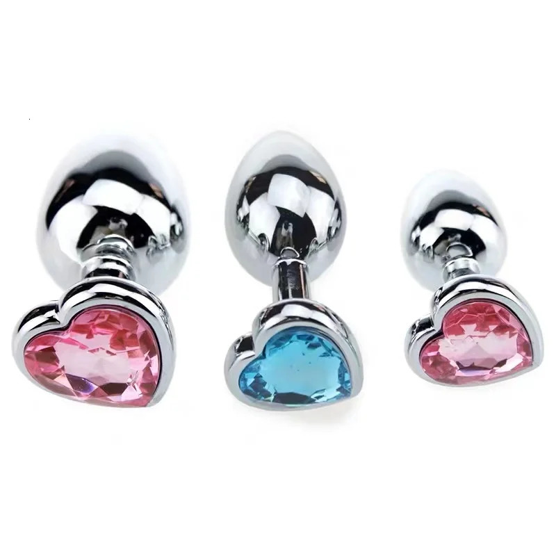 Small Butt Plug Anal Sex Toys Heart Shape Metal Stainless Smooth Sexy Toys For Women Adult Butt plug Stainless Steel Anal Plug 241010