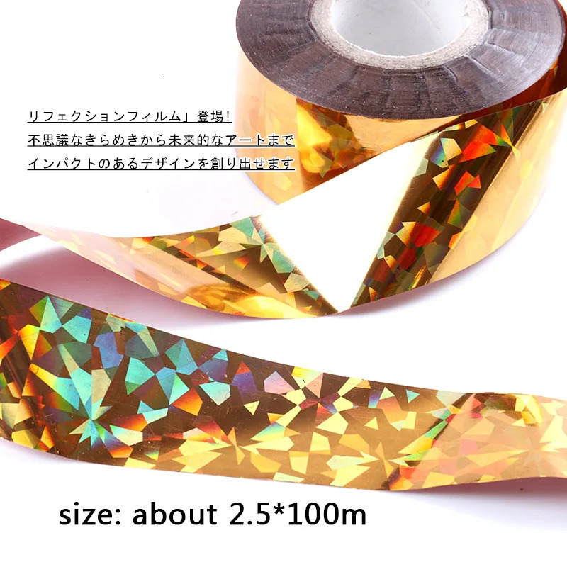 1 piece/batch 2.5cm * 100mm foil finger DIY nail art stickers transfer stickers tips for decorating homes and salons 241008