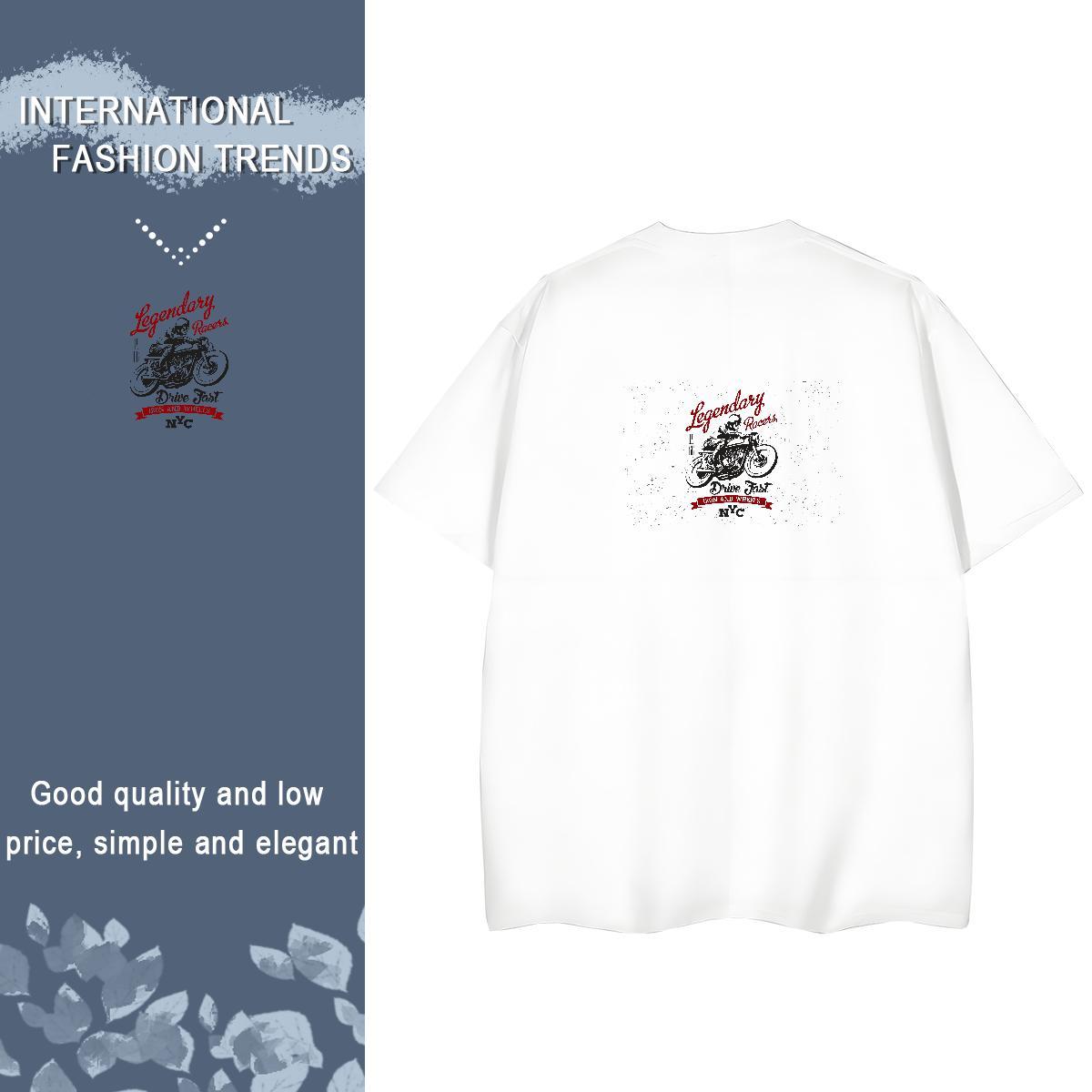 Brand T shirt 100% Cotton 230g O-Neck Short Sleeve Daily Outfit Motorcycle Women Tshirts Lady DIY Anime Tees Shirts