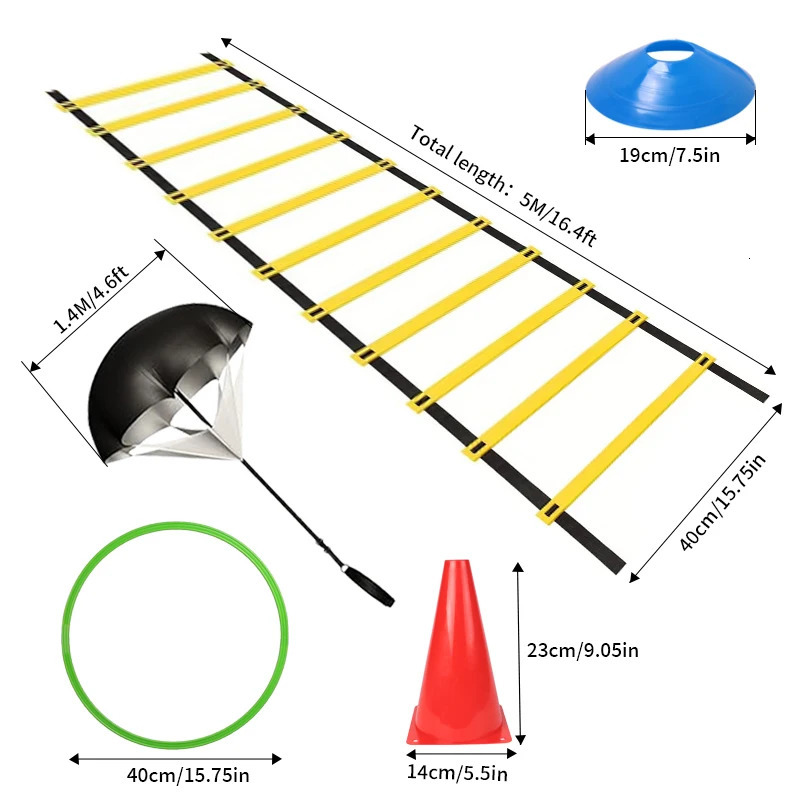 1 set of football speed fast agile training kit ladder 196 feet long 12 vibrations 241008