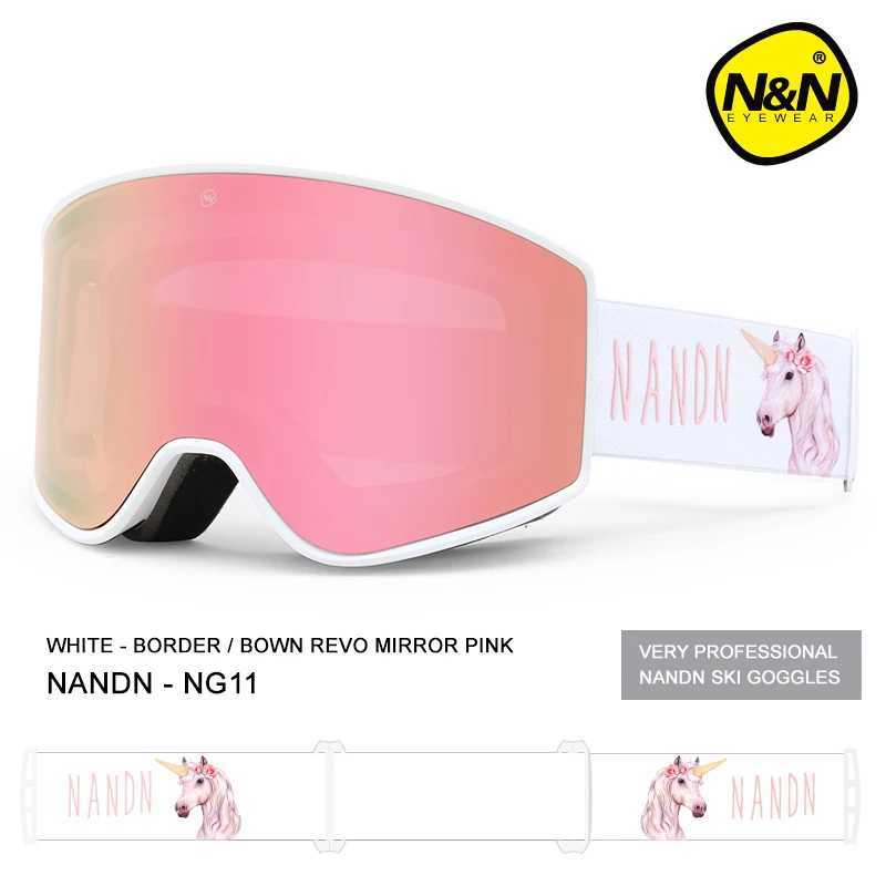 NANDN mens and womens skiing goggles double-layer UV400 anti fog large mask skiing snow skis CL241010