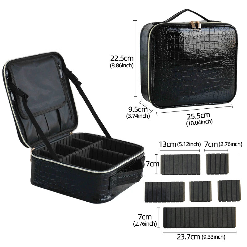 PU leather makeup bag suitable for women multifunctional portable travel storage makeup case 241008