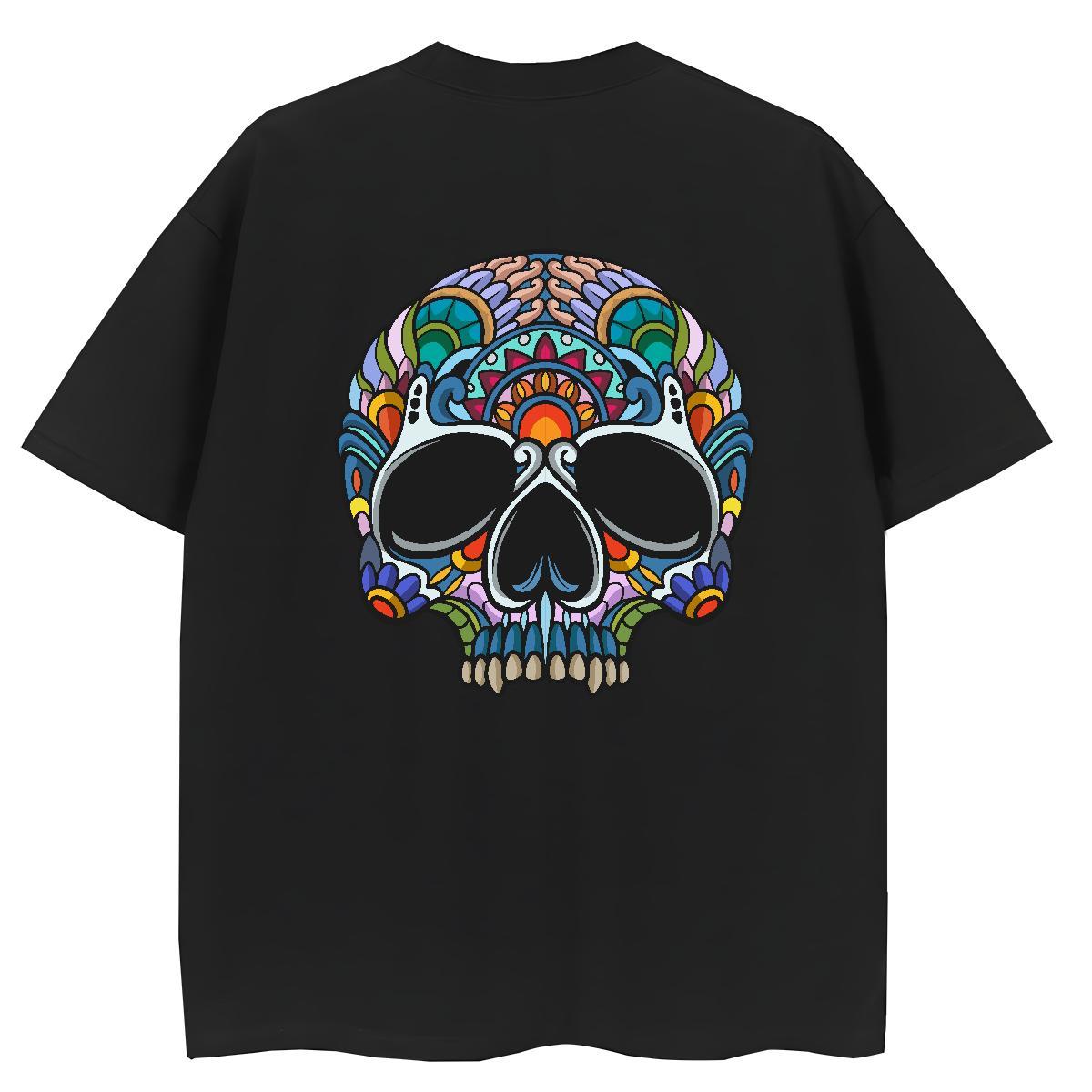 Designer T Shirt For Woman 230g Cotton Breathable Casual Beach skull Tshirt for Man Woman Female Cartoon Floral Printing Top Tees
