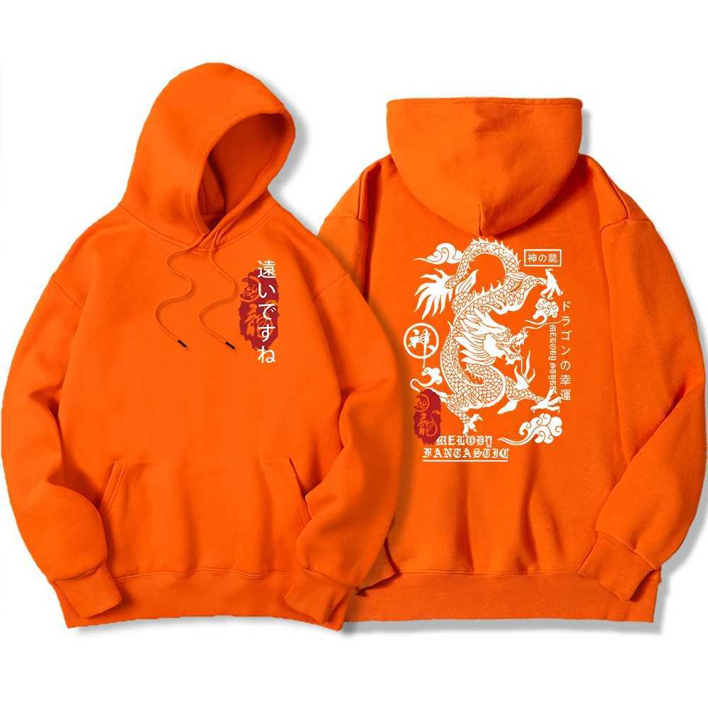 The Harajuku Dragon Funny Pattern Hoodie Man Fashion Vintagehoody Korean High Qualitysweatshirt Casual Loose Sportswear Female LX241011