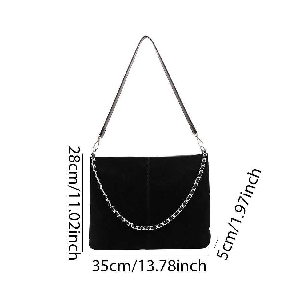 Ladies Suede Shoulder Bag with Inner Pocket Crossbody Purse Zipper Closure Handbag Clutch for Work Travel 241011