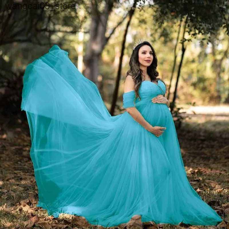 Maternity Dresses New Off Shoulder Maternity Dress for Photoshoot Lace Pregnant Dress Long Maxi Dress Maternity Gown Photography Props Photo Shoot L24