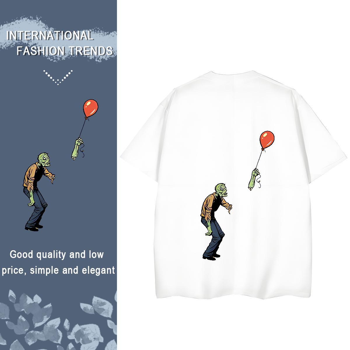New T shirt 230g Cotton O-Neck Short Sleeve Sport skull Lady T shirt Designer DIY Logo Tops Tees