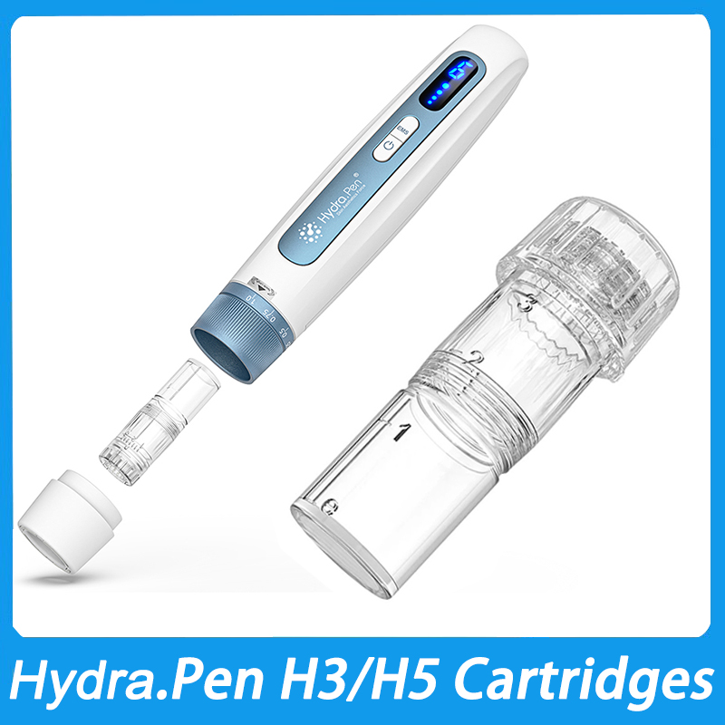 Hydra pen H5 H3 Needle Tips Cartridge Adjustable Liquid Out Put Dermapen Cartridges 12pins 24 pin 36pin Nano HR Silicone HS 3ml Container Hydra.Pen Se