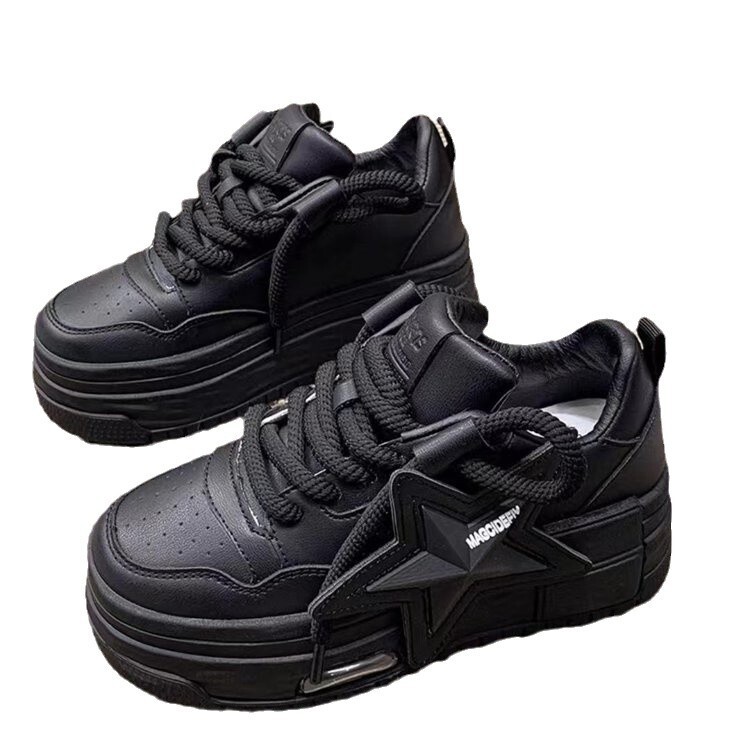 2024 Spring/Summer New Star Dopamine Bread Shoes Design Sensation Board Shoes Thick Bottom Height Increasing New Sports Shoes