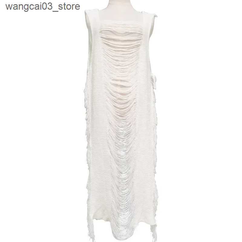 Maternity Dresses Pregnant Women Hollow Out Cotton Dress For Maternity Photography Props Square Collar Sleeveless Pregnancy Photoshoot Dress Gowns L24