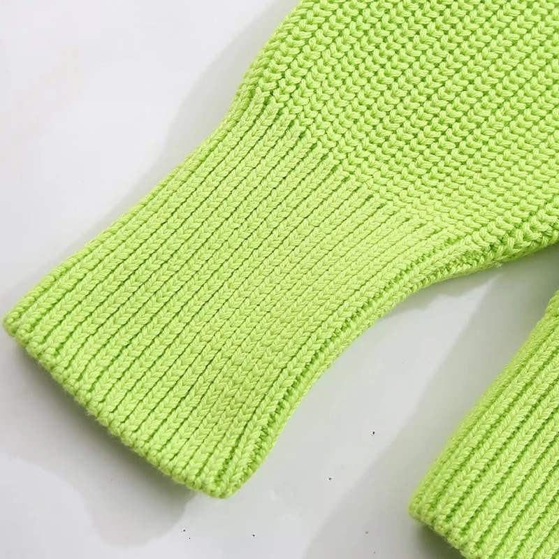 Knitted Cardigan Sweater Fashion Zipper Long Sleeve Sweaters Coat Autumn 2024 Turn Down Collar Womens Casual Cardigans 241007