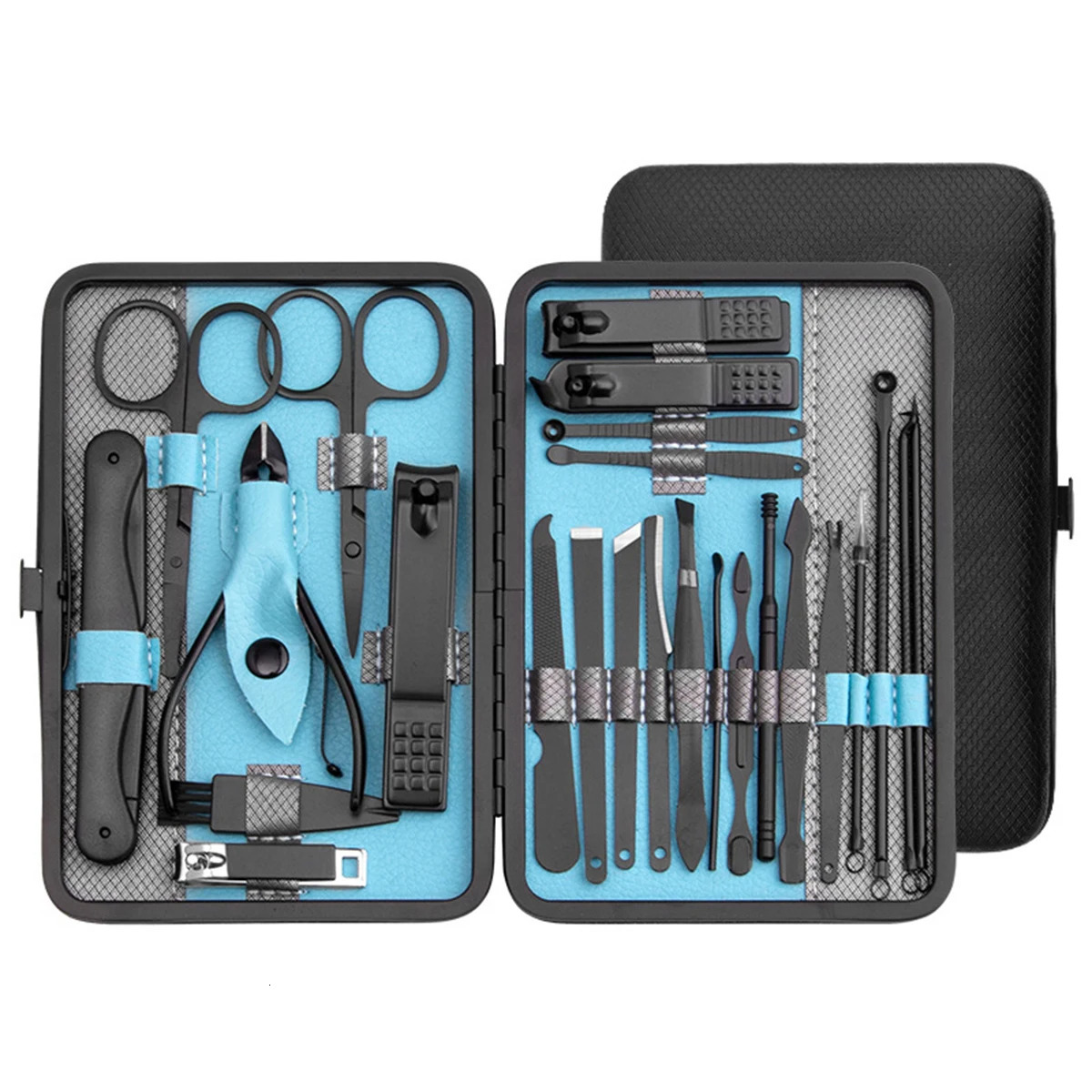 10/15/25 pcs full function kit professional ergonomic Se stainless steel foot massage set nail clip with portable shell creative gift 240927