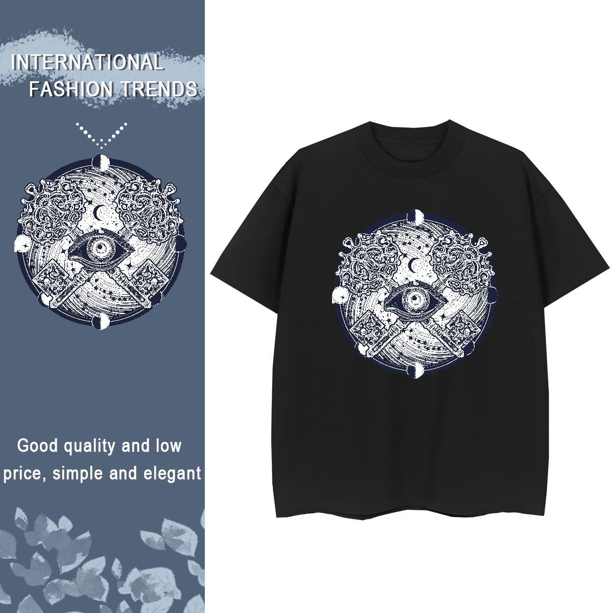 2024 Designer T-Shirts for Women 100% Cotton 230g Breathable Casual Beach eye of the devil Woman Tshirt Lady Graphic Polos